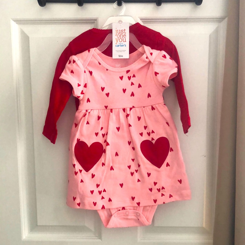 Valentines Day dress and sweater set NWT
